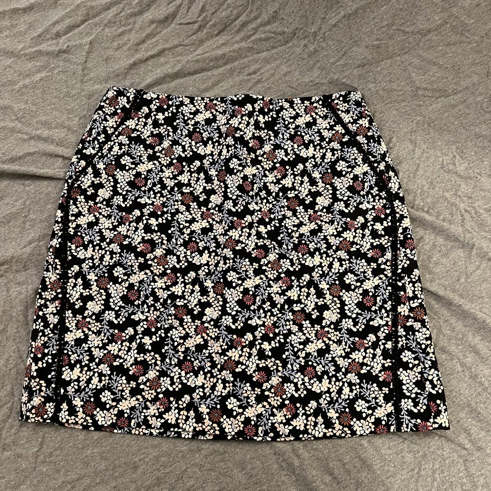 Loft Multi-Color Floral Skirt